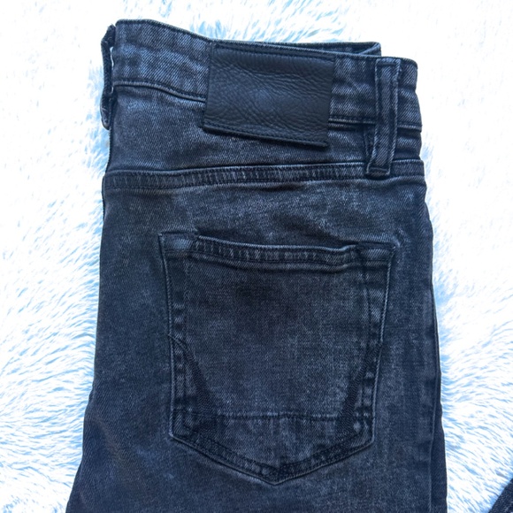 All Saints Cigarette Skinny Charcoal Black Button Fly Lyocell Stretch Jeans - Picture 3 of 11